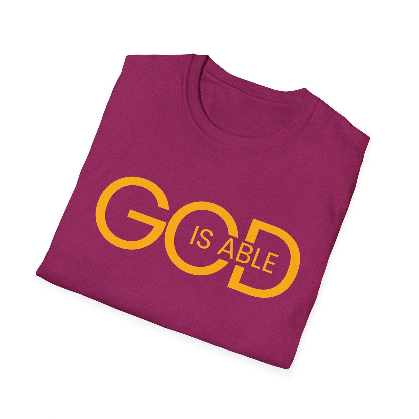 Copy of Faith-Inspired Unisex Softstyle T-Shirt | God is Able Tee | Comfortable Casual Wear | Perfect for Church, Gifts, Everyday Style, Faith