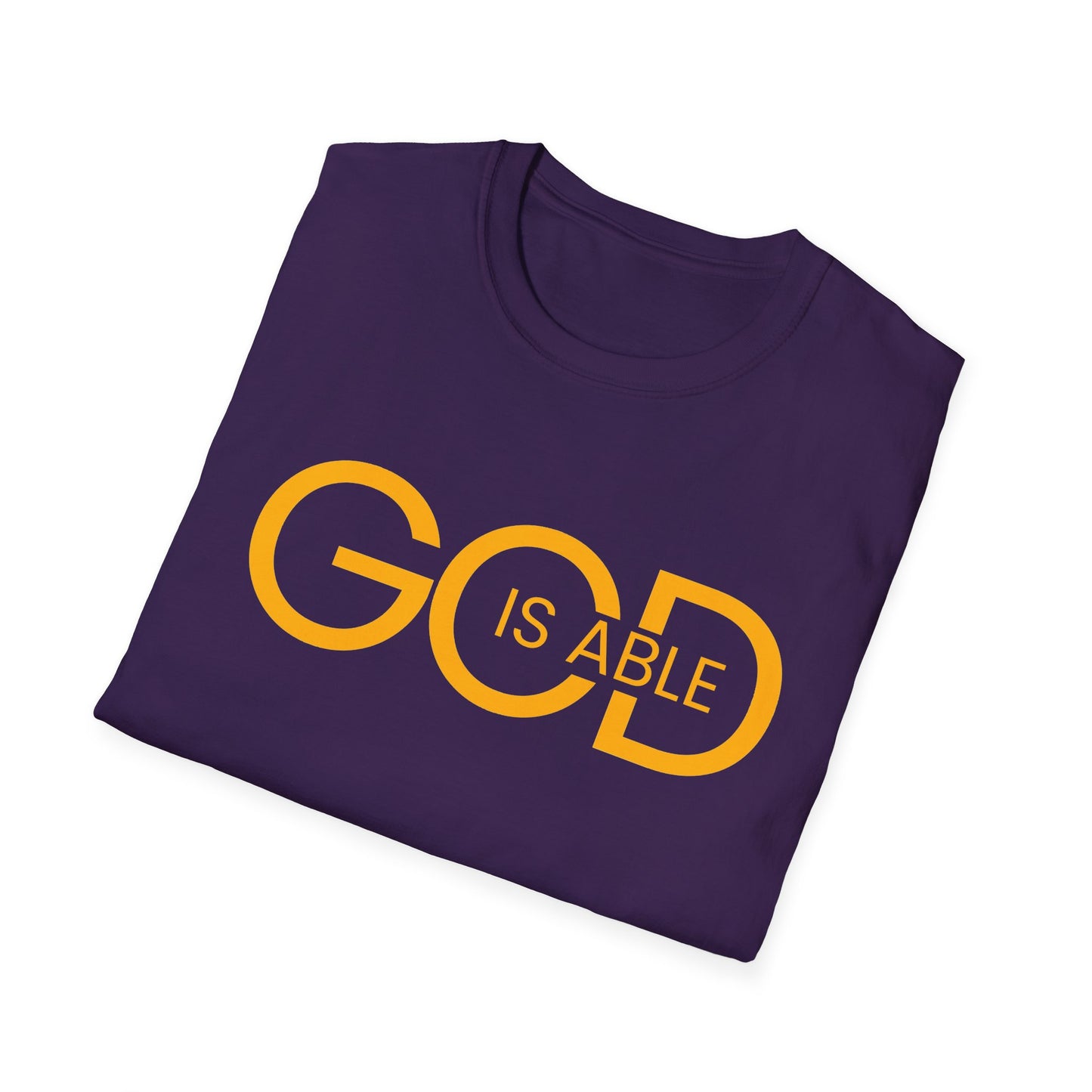 Copy of Faith-Inspired Unisex Softstyle T-Shirt | God is Able Tee | Comfortable Casual Wear | Perfect for Church, Gifts, Everyday Style, Faith