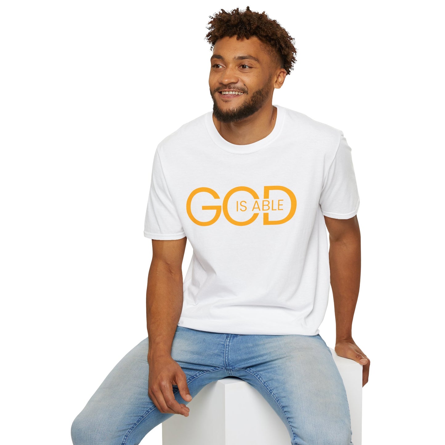 Copy of Faith-Inspired Unisex Softstyle T-Shirt | God is Able Tee | Comfortable Casual Wear | Perfect for Church, Gifts, Everyday Style, Faith