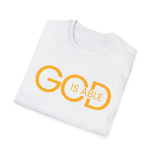 Copy of Faith-Inspired Unisex Softstyle T-Shirt | God is Able Tee | Comfortable Casual Wear | Perfect for Church, Gifts, Everyday Style, Faith