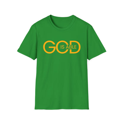 Copy of Faith-Inspired Unisex Softstyle T-Shirt | God is Able Tee | Comfortable Casual Wear | Perfect for Church, Gifts, Everyday Style, Faith