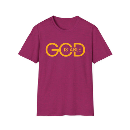Copy of Faith-Inspired Unisex Softstyle T-Shirt | God is Able Tee | Comfortable Casual Wear | Perfect for Church, Gifts, Everyday Style, Faith