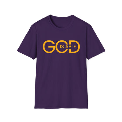 Copy of Faith-Inspired Unisex Softstyle T-Shirt | God is Able Tee | Comfortable Casual Wear | Perfect for Church, Gifts, Everyday Style, Faith