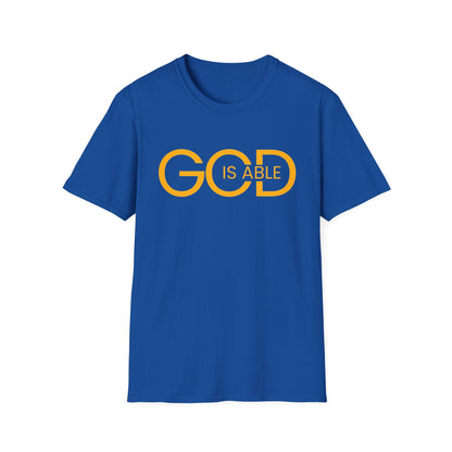 Copy of Faith-Inspired Unisex Softstyle T-Shirt | God is Able Tee | Comfortable Casual Wear | Perfect for Church, Gifts, Everyday Style, Faith