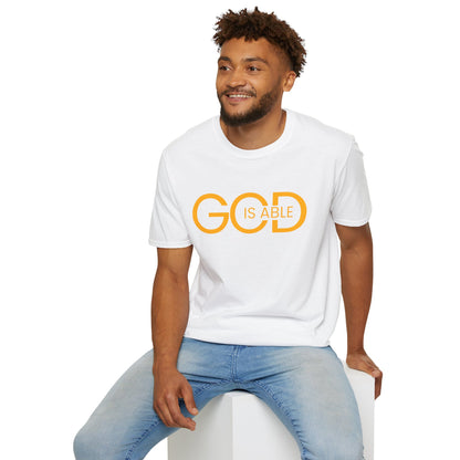 Copy of Faith-Inspired Unisex Softstyle T-Shirt | God is Able Tee | Comfortable Casual Wear | Perfect for Church, Gifts, Everyday Style, Faith