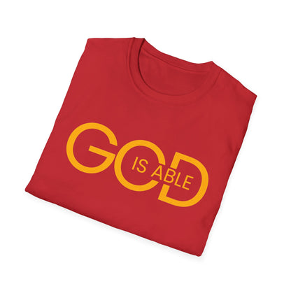 Copy of Faith-Inspired Unisex Softstyle T-Shirt | God is Able Tee | Comfortable Casual Wear | Perfect for Church, Gifts, Everyday Style, Faith