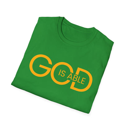 Copy of Faith-Inspired Unisex Softstyle T-Shirt | God is Able Tee | Comfortable Casual Wear | Perfect for Church, Gifts, Everyday Style, Faith