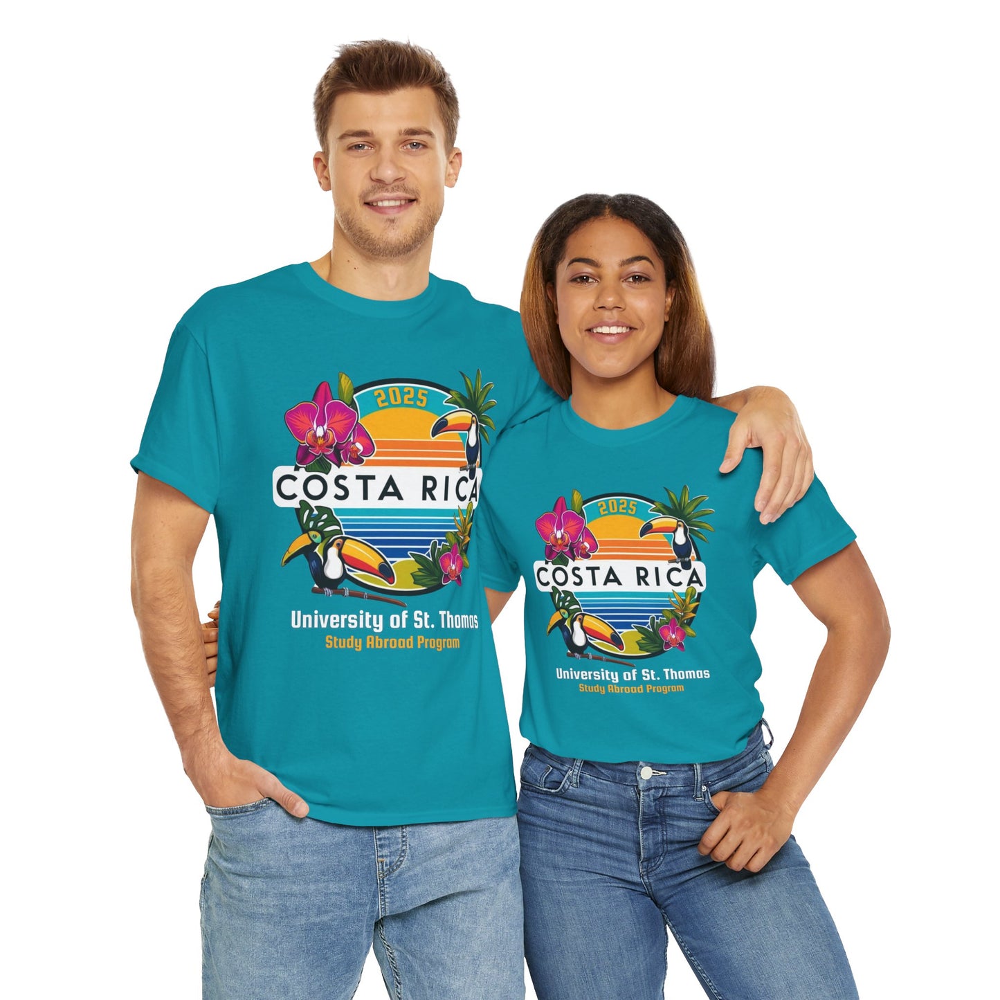 Costa Rica Study Abroad Unisex Heavy Cotton Tee - University of St. Thomas 2025